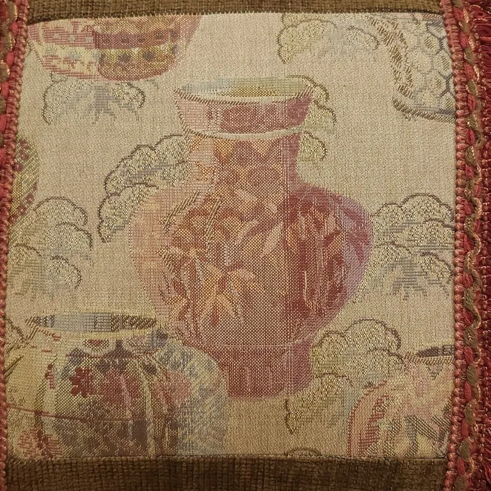 French Tapestry‎ Throw Pillow Appx. 15x15